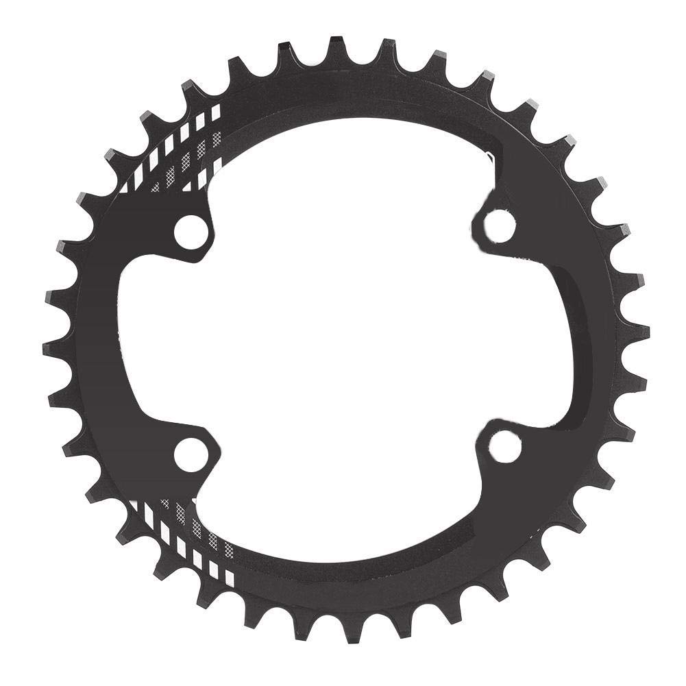 VGEBY Bike Chainring, Aluminum Alloy Narrow Wide Single Chain Ring for Shimano M6000 M7000 M8000(Black 36T)