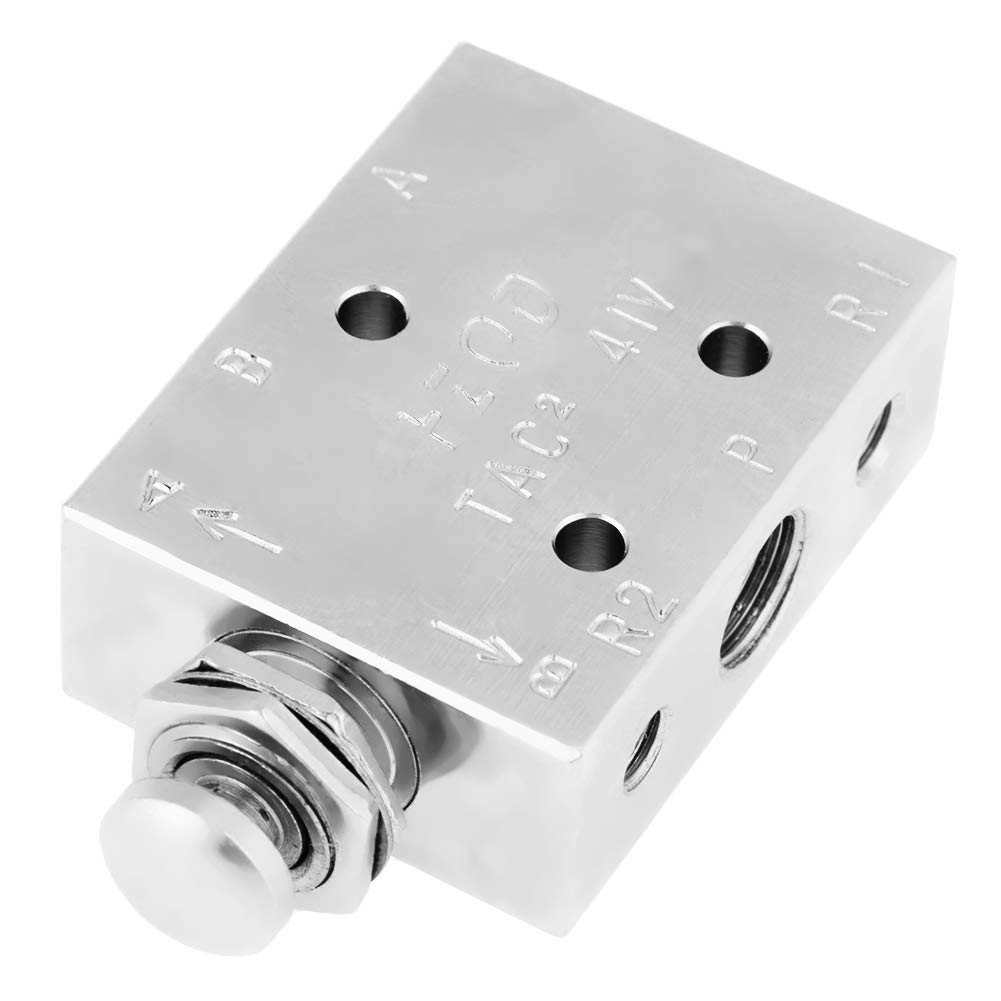 TAC2-41P Toggle Valve 2 Position 3 Way Air Pneumatic Knob Control ON/Off Toggle Valve