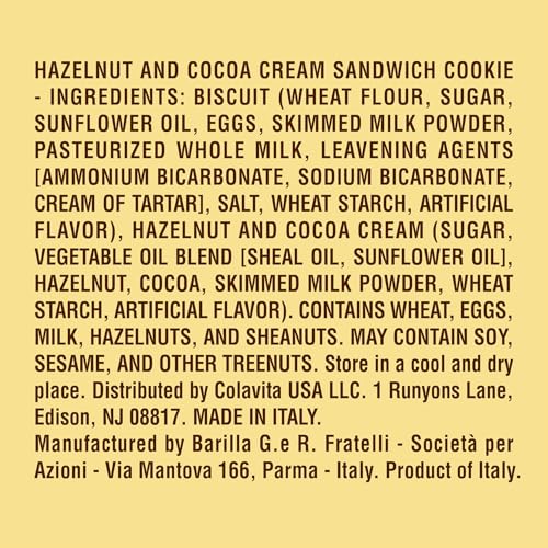 MULINO BIANCO BAIOCCHI 9.17OZ (260G) – ITALY’S #1 COOKIE MADE WITH NATURAL INGREDIENTS – AUTHENTIC ITALIAN BISCUITS FILLED WITH CHOCOLATE HAZELNUT CREAM – PERFECT WITH COFFEE OR TEA