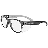 MAGID Y50 Safety Glasses, ANSI Z87.1, Anti-Fog UV Protection, Clear Lens, Side Shields, Black Frame, 1 Pair, Y50BKAFC
