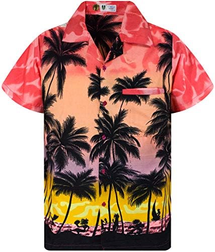 V.H.O. Funky Hawaiian Shirt Casual Men 