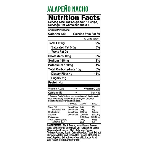 Beanfields Bean Chips, High Protein and Fiber, Gluten Free, Vegan Snack