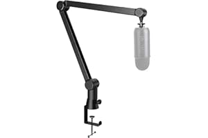 SUNMON Blue Yeti Microphone Boom Arm - Upgraded Heavy Duty Boom Arm, Hidden Cable Management, Stable Desk Clamp, Blue Yeti Mic Stand Compatible with Yeti Microphone, HyperX QuadCast, Shure SM7B