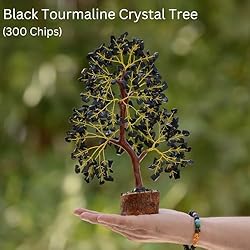 Black Tourmaline Crystal Tree of Life Handmade