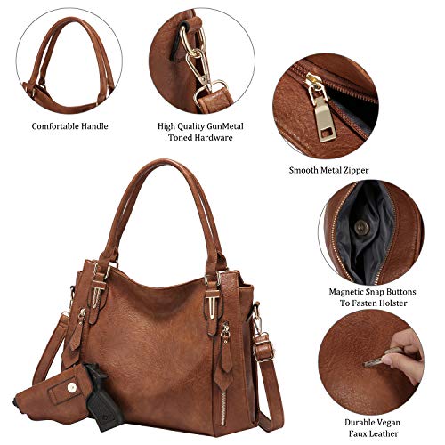 Realer Concealed Carry Purses and Handbags for Women Hobo Bags Large Crossbody Shoulder Bag