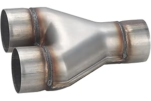 A-KARCK Exhaust Y Pipe 3" Inlet, Stainless Steel 10" Long Dual 3" Outlet Y Pipe Withstands High Temperatures (Wide-body)