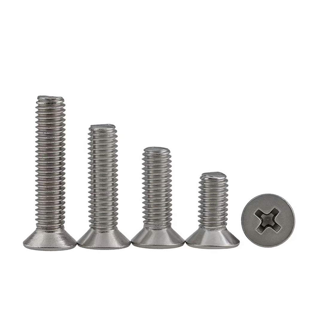 BOZONLI Phillips Countersunk Machine Screws Bolt Flat Head Stainless Steel Screws, M5*16mm,30 pcs — image 1