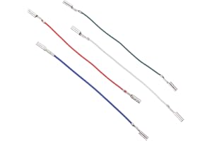 KALLORY 4Pcs Phono Cartridge Lead Wires RCA Connectors for Turntable Systems and Audio Devices