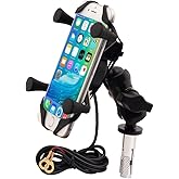 BOYIMU Motorcycles Phone Mount with Charger Mobile Phone Holder GPS Navigation Bracket for BMW S1000RR Suzuki GSX 1300R Hayabusa GSX-R 600 750 1000 Yamaha YZF Kawasaki Ninja Honda CBR -2023 New