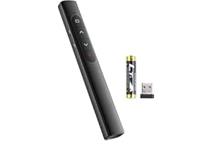 DUDUDA Wireless Presenter Remote Control, High Power Laser Pointer for PPT/Google Slide Advancer, Compatible with Windows and
