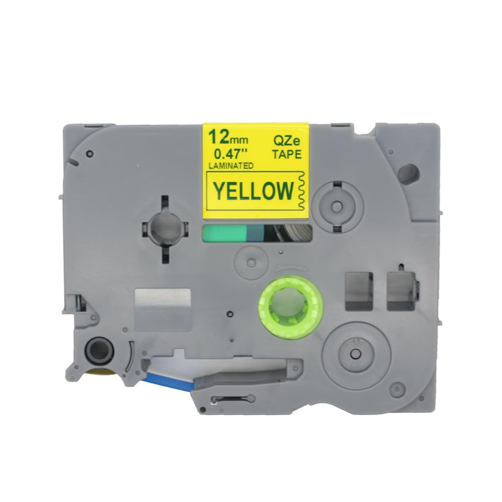 BROVACS 1 Pack Blue on Yellow Laminated Label Tape Compatible for Brother P-Touch Label Printer TZ 633 TZe 633 12mm 1/2" OPA4633