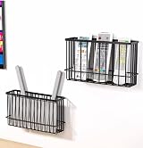 EigPluy 2 Pieces Kitchen Cabinet Door Storage Box Self-Adhesive Black view 7
