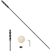 YY-LC Flexible Drill Bit for Wire Pulling,3/4 x 54 in. Flex Auger Drill Bit | Guide Ball Kit Included; Black Steel Shaft, Auger Head, Fish-Eye Hole &amp; 3-Flat Shank for Pulling Wires in Walls and Studs