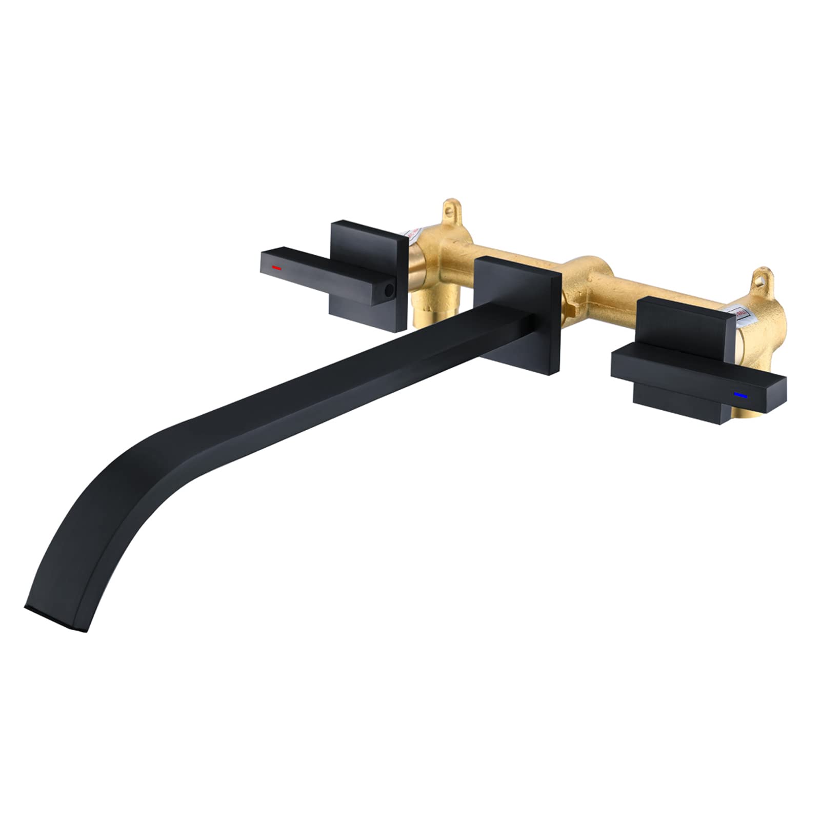 View 1 of ***MISSING PARTS***
BEIYI Wall Mount Tub Filler, Matte Black Bathtub Faucet Extra Long 11.8" Bath Tub Filler Faucet High Flow 2 Handle Wall Mounted Bathtub Faucets, BY005TB