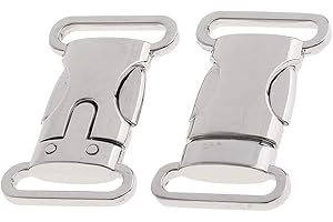 Silver Metal Clips Side Release Buckles For Webbing Bags And Clothes, Paracord, Bracelets, Backpacks Pack Of 2-25mm Nice and 