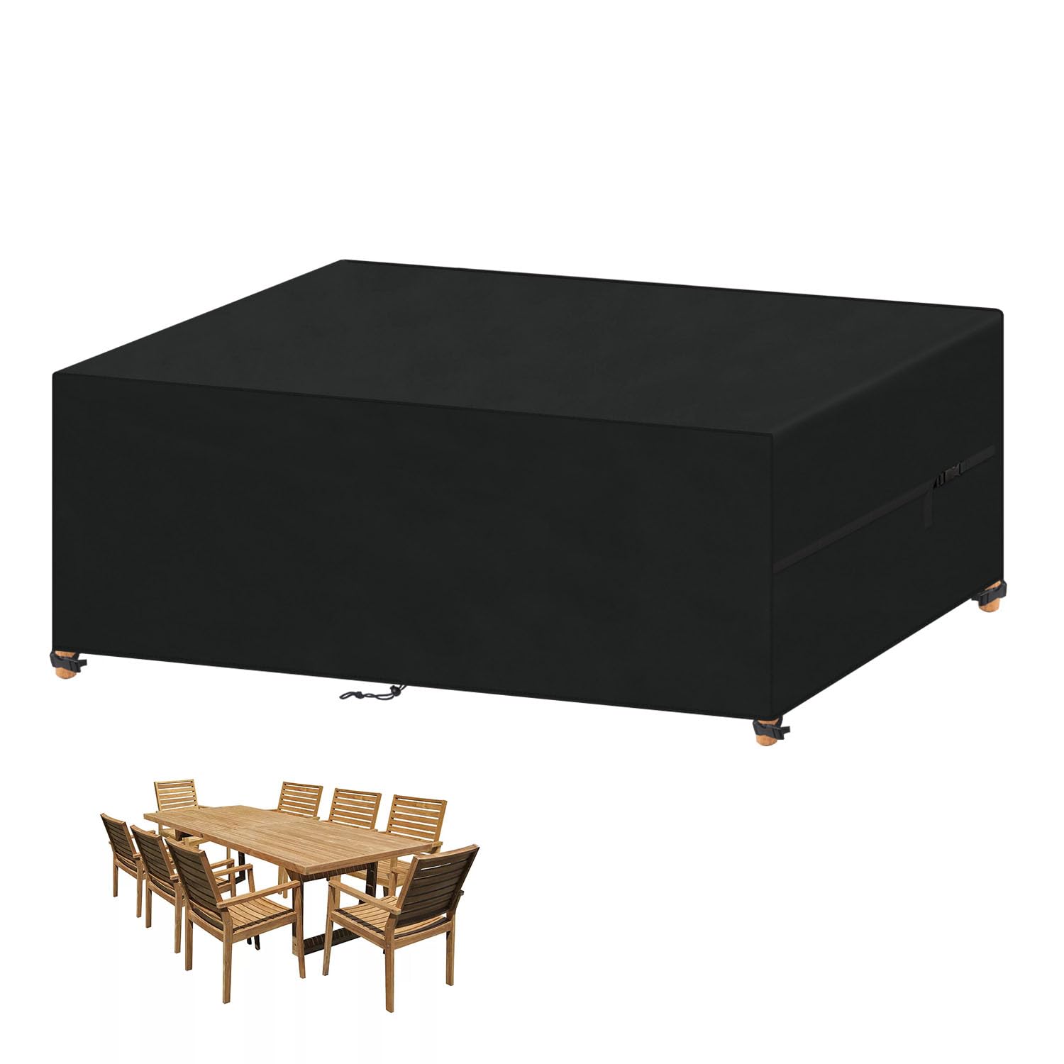 VANSHEIM Garden Furniture Covers Waterproof Outdoor Furniture Covers for Outside Table Cover for Garden Furniture Cover Outdoor Furniture Set Covers Anti-UV 420D Oxford Fabric 240x120x75cm