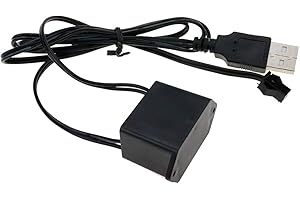 Modengzhe EL Wire USB Inverter, DC 12V 1-5M Electroluminescent USB Converter for Decorative Cold Light Strip