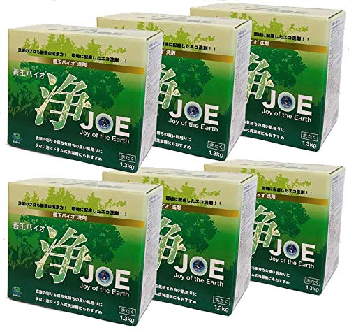 エコプラッツ 善玉バイオ浄 JOE 無香料のエコ洗剤 粉末 1.3kg 6箱セットの商品画像