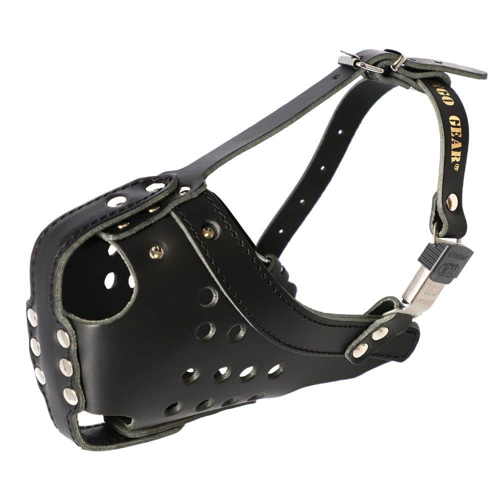 DINGO GEAR Dog Training Muzzle for Defence, Training and Service HQ Leather Handmade Lightweight S03032