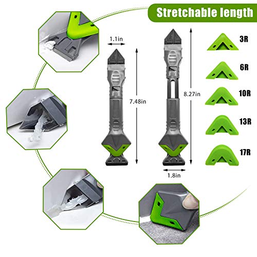 Caulking Tool, Caulking Tool Kit 30 pcs, 5 in 1 Caulking Scraper with