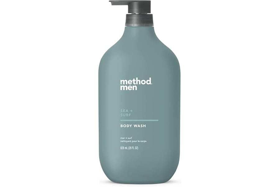 Method Men Body Wash, Sea and Surf Scent, Paraben and Phthalate Free, Quick-Lathering Cleansers, Cruelty Free, 28 oz