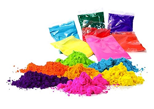 OMG-Deal Gulal Holi Pulver Gulal Farbpulver – Packung mit 5 Stück, je ...