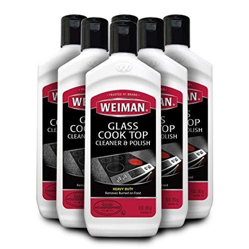 Weiman Glass Cook Top Cleaner and Polish 10 Ounce [6 Pack] Heavy Duty