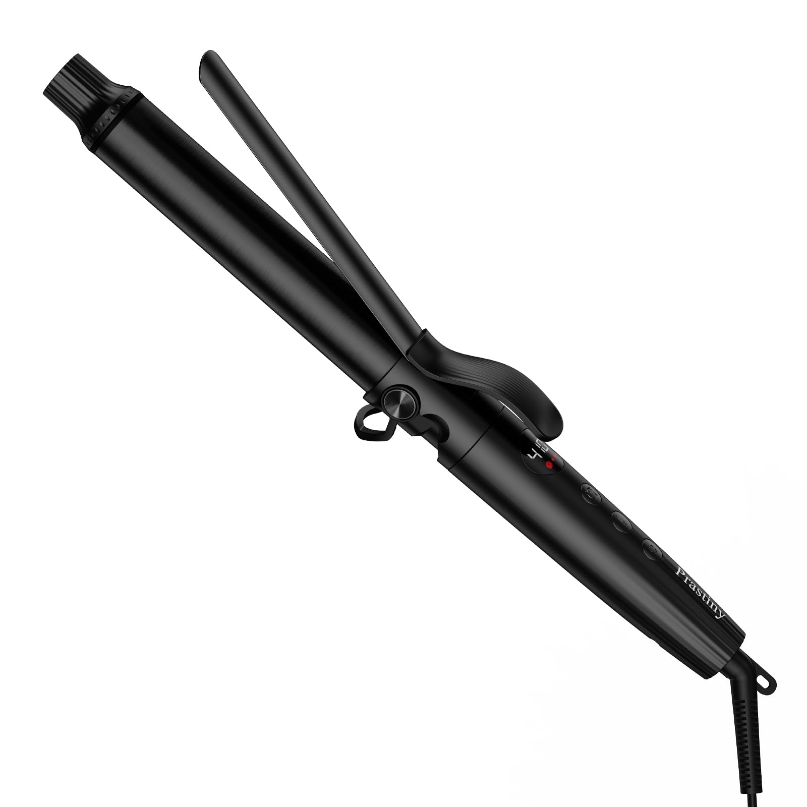 Photo 1 of Prastiny 1.25 Inch Curling Iron with Smart Timer 3 Settings 11/4 inch Ceramic Barrel Dual Voltage Home &Travel Hair Curler Up to 410? with LCD Display Safety Stand for Medium/Long Hair