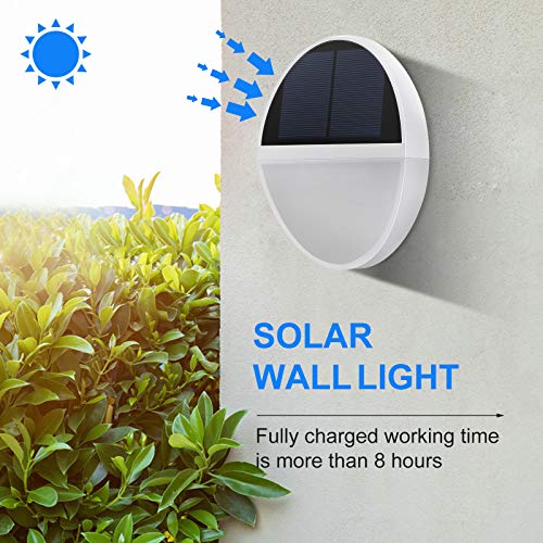 Aogist 2 Pack Solar Wall Lights 48 LEDs Outdoor Motion Sensor Lights IP65 Waterproof Durable Solar Powered Wall Lights Outdoor Security Lights with Motion Sensor for Garage Yard Patio Garden Pathway
