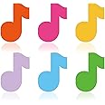 JarThenaAMCS 24 Pack Music Notes Sticky Notes 6 Colors 3 x 3 Inch Sticky Notepads Colorful Sticky Memo Pads for School Classroom Office Party Decor Supplies, 480 Sheets