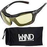 WYND Blocker Vert Motorcycle & Sports Sunglasses - Convertible Wrap-Around Eyewear