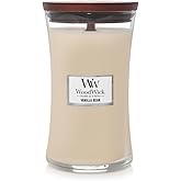 WoodWick Vanilla Bean Glass Jar Scented Candle, Large 22 oz.