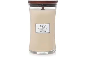 WoodWick Vanilla Bean Glass Jar Scented Candle, Large 22 oz.