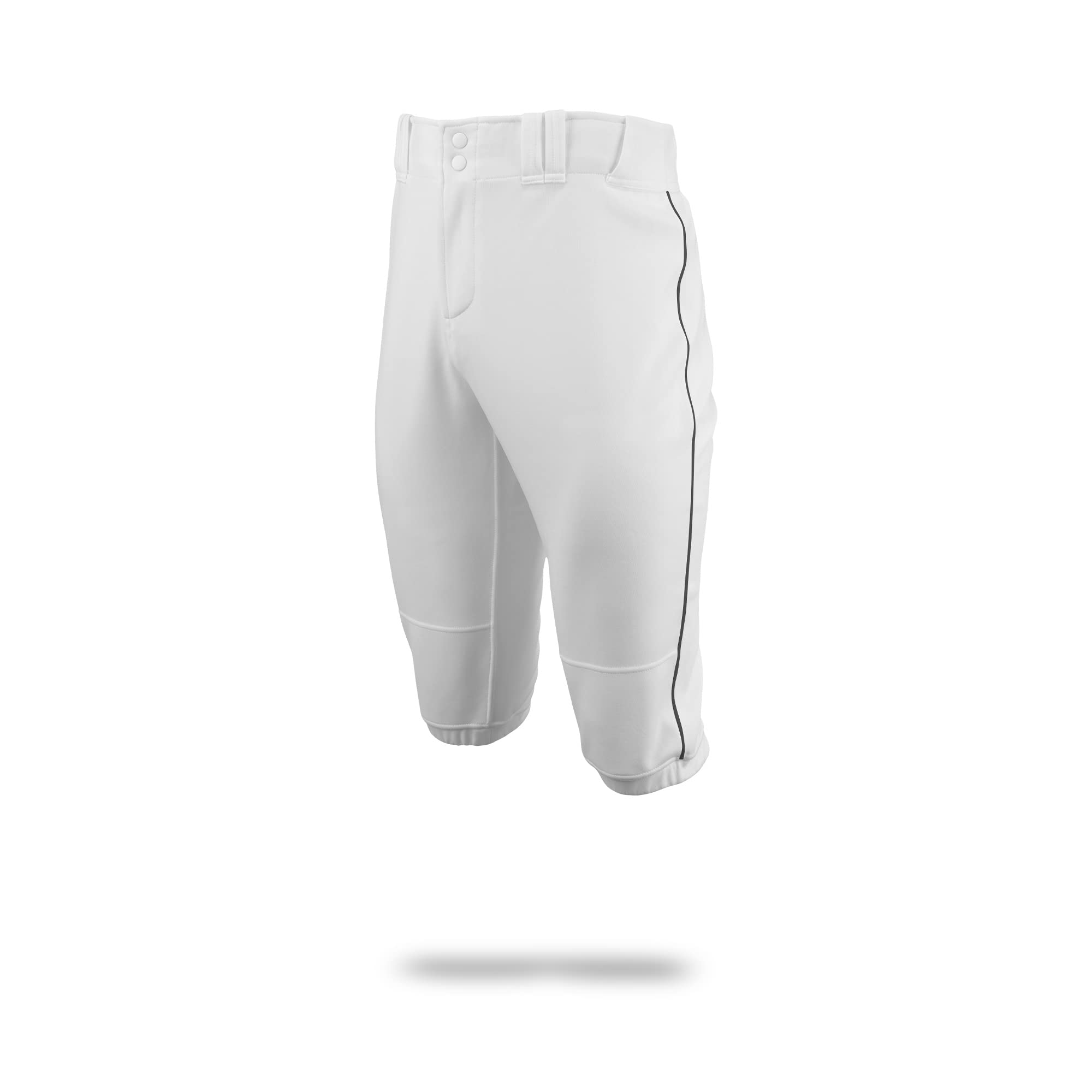 Marucci EXCEL Baseballhose – Doppelstrick, Weiß/marineblau, Mit Doppeltem Knopfverschluss & Tunneldurchgang