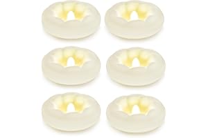 ROOMSILY 3”White Flameless Led Floating Candles, Plastic Battery Operated Flickering Waterproof Tealights Long Lasting 200H+ for Cylinder Vases, Centerpieces at Wedding, Party, Pool, Holiday (6pack)