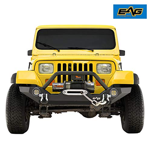EAG Front Bumper with 2 x 15W LED Light Offroad Fit for 8706 Wrangler TJ YJ Pricepulse