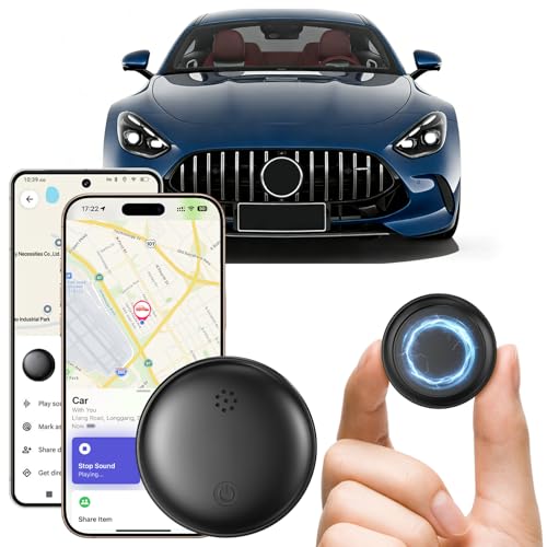 GPS Tracker per Auto, Magnetico Localizzatori GPS Compatibile con iOS e Android, Tracciamento Globale in Tempo Reale, Impermeabile IP67, Batteria Sostituibile,per Auto/Moto/Chiavi/Animale Domestico