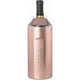 Vinglacé Wine Bottle Chiller- Portable Champagne Insulator- Stainless Steel Wine Cooler Sleeve - Keeps Wine Cold (Rose Gold)
