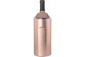 Vinglacé Wine Bottle Chiller- Portable Champagne Insulator- Stainless Steel Wine Cooler Sleeve - Keeps Wine Cold (Rose Gold)