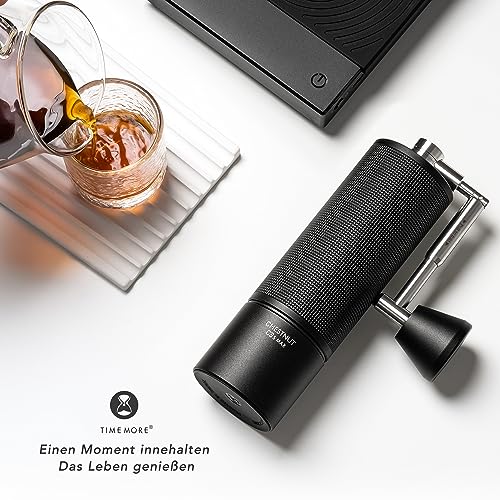 TIMEMORE Chestnut C3s MAX Manual Coffee Grinder, Full Metal Body, Manual Coffee Grinder with Folding Handle, for Espresso and French Press, Black