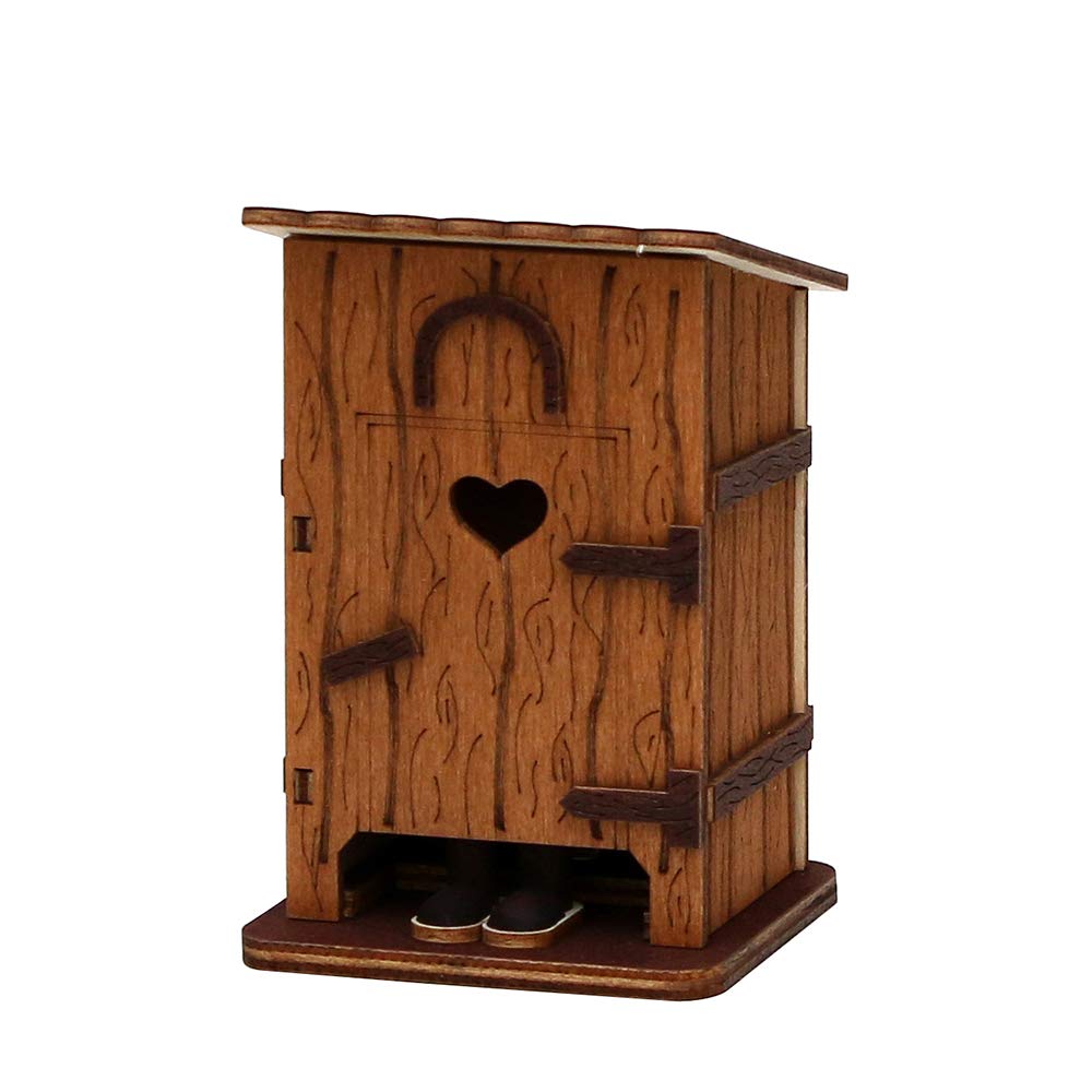 Dekohelden24 Wooden smoking house silent place (L x W x H): 7.5 x 7.5 x 11.5 cm.