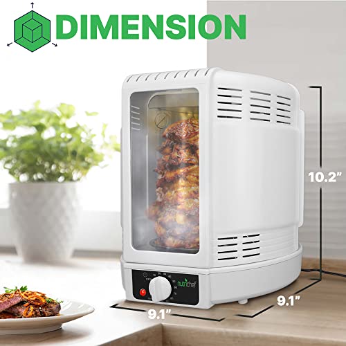 NutriChef Vertical Rotisserie Oven Roaster Rotating Shawarma / Kebab