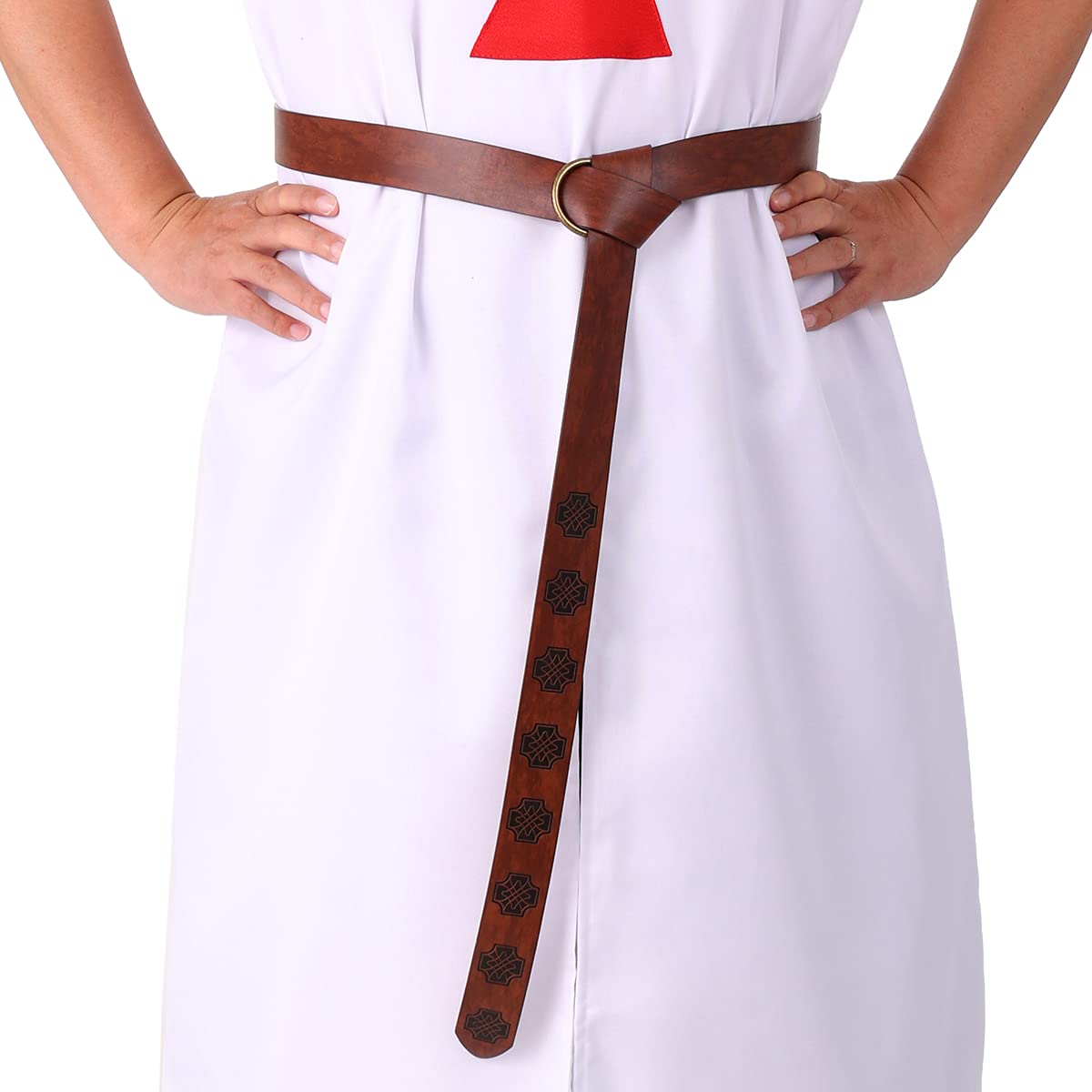 BLESSUME Medieval LARP Reenactment Viking Battle Knight Belt PU Leather (165CM Dark Brown) — image 1