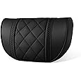LUNDA Luxury Car Neck Pillow Car Travel Neck Rest Pillows Seat Cushion Support Napa Leather for Mercedes Benz S-Class headrest (Black