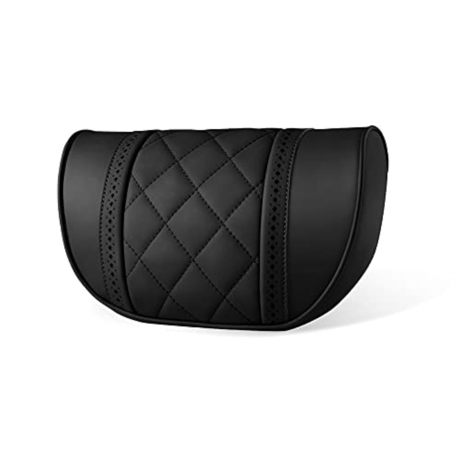 Photo 1 of LUNDA Luxury Car Neck Pillow Car Travel Neck Rest Pillows Seat Cushion Support Napa Leather for Mercedes Benz S-Class headrest (Black