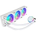 Cooler Master MasterLiquid PL360 FLUX White Close-Loop AIO CPU Liquid Cooler, Gen2 ARGB Dual Loop Pump, 360mm Radiator, PL-Flux 120 PWM Fans, AMD Ryzen AM5/AM4, Intel LGA1700/1200 (MLY-D36M-A23PZ-RW)