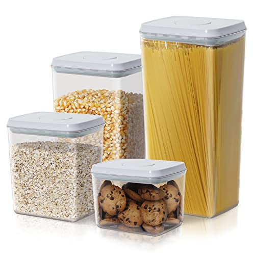 JIMALL Pop Top Food Storage Containers, Stackable Food Containers with