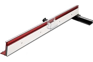 MARGAR Precision Router Table Fence Replacement for PRS1015, Fits Most Router Table With Thicknesses Ranging From 3/4" To 1-1/2", Includes Micro-Adjust Wheel, Double T-Square, Anodized Aluminum Material