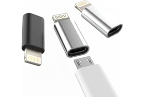 HOYULLI Micro USB to Lightning Adapter（3 Pack）Fast Charging Data Transmission Converter Micro USB Female Cable to Lightning Male Connector Compatible for Iphone 13 12 11 Pro Max Mini Xr Xs X 8 7 6 Ipad