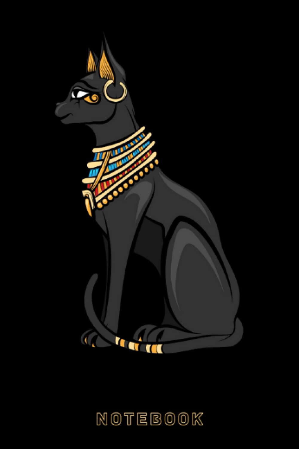Notebook: Notebook lined - Cat Ancient Egypt - Symbol of protection - 120 pages - 6 " x 9 "